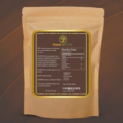 Cure wid Pure valerian tea label back displaying ethical sourcing