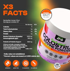 Cure24 Bovine Colostrum X3 scoop ready to mix.