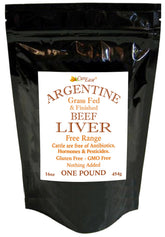 CurEase Argentine grass-fed beef liver powder bottle for daily supplement use