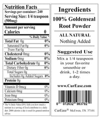 CurEase serving image shows precise 500 mg portions for smoothies.