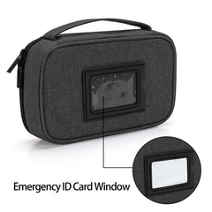 CURMIO transparent meter pouch keeps blood glucose meter visible and accessible.