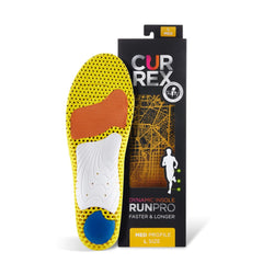 CURREX RunPro insole full product view showing wrapped support and cushioning for all-day comfort.