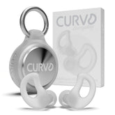 CURVD everyday earplugs with case for portable quiet during travel.