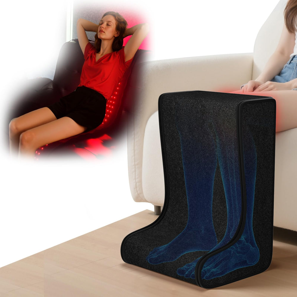 Cutiskrave red light therapy on feet for soothing relief after activity