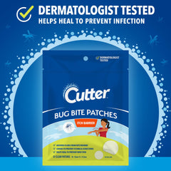 Parche Cutter sin fragancia para picaduras, uso diario seguro