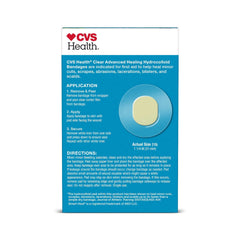 CVS Health tiritas hidrocoloides claras, diseño discreto para pieles de tono natural y uso diario.