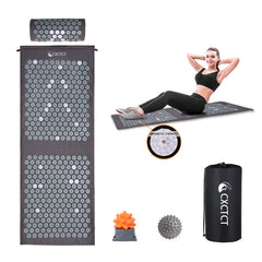 CXCTCT extra-long yoga acupressure mat set offering full-back massage for relaxation