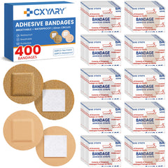 CXYARY 400pcs round bandages packaging shown for easy storage and quick access.