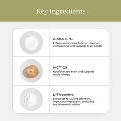 Ingredients on display: CYMBIOTIKA dairy-free nootropic cream texture.