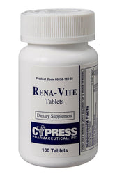 Cypress Pharmaceutical Rena-Vite tablets bottle – convenient daily B vitamin support for energy conversion.