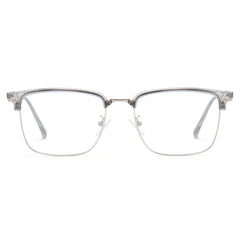 Cyxus square browline blue light glasses with metal details for a bold, modern look.