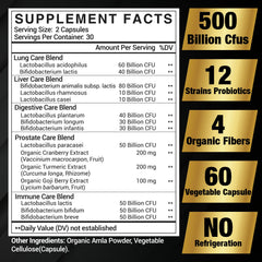 Dailanbu Men probiotics label with 12 strains for targeted digestive balance.