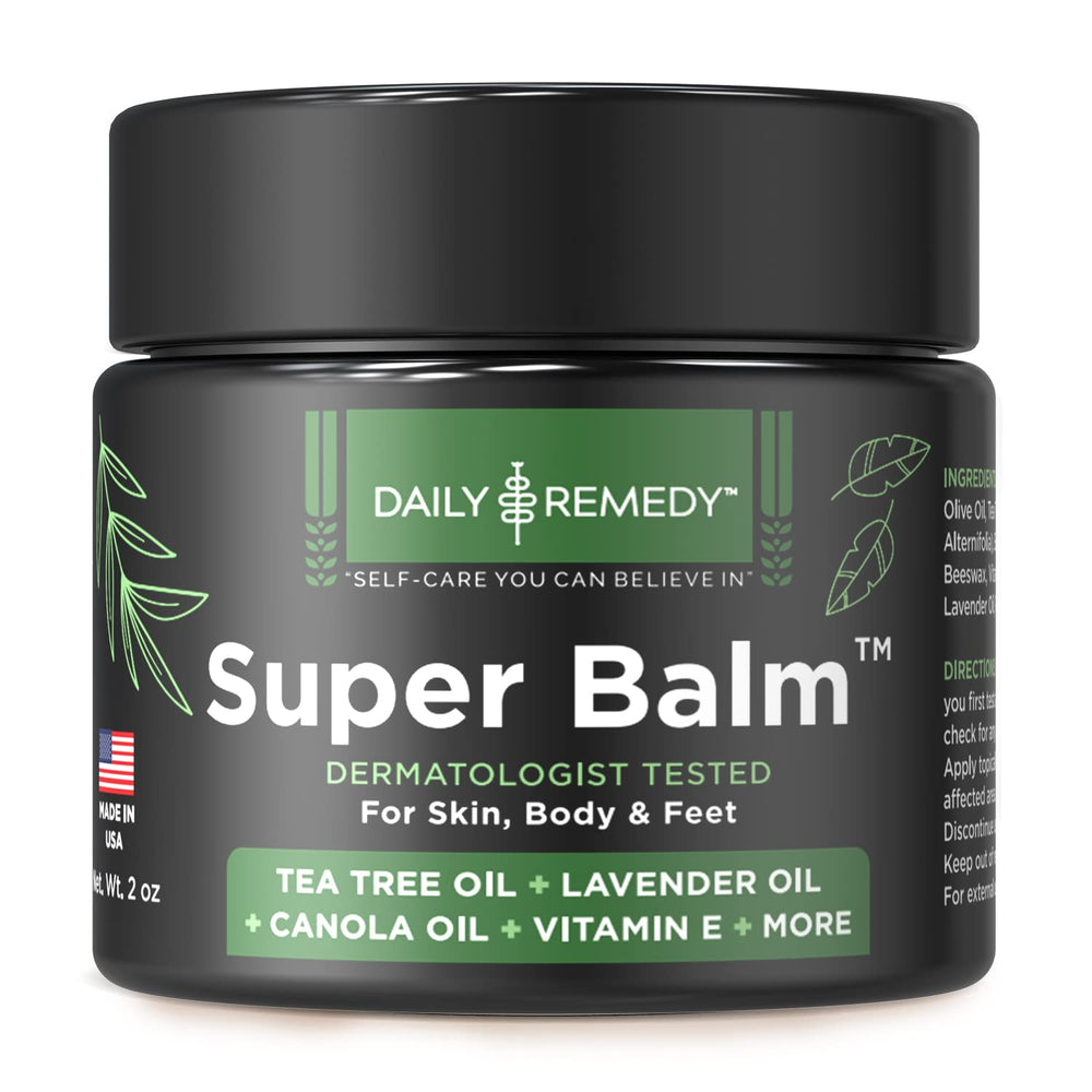 Daily Remedy Tea Tree Oil Extra Strength Super Balm for athletes foot soothes irritation.