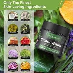 Daily Remedy Tea Tree Oil balm on nails for healthier-looking nails
