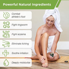 Daily Remedy Tea Tree Oil Super Balm nourishes cracked skin on body and feet.