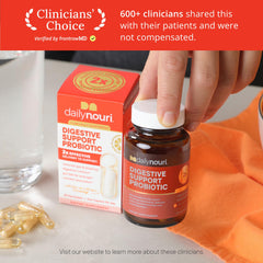 Graphic showing three clinically studied strains from DAILYNOURI for targeted digestion.