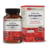 DailyNutra KSM-66 Ashwagandha bottle highlights organic extract for daily relaxation support.