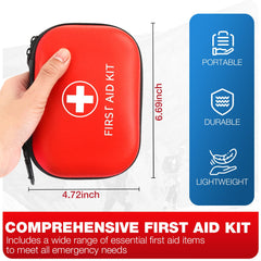 Daisiki Mini First Aid Kit interior organization showing quick-access sleeves