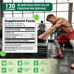 DANEW Pro Creatina Gominola Manzana: gomitas en la palma para probar sabor