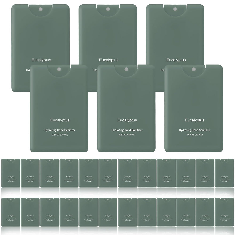 Dansib 24-pack dark green hand sanitizer sprays shown in bulk, ideal for gifts