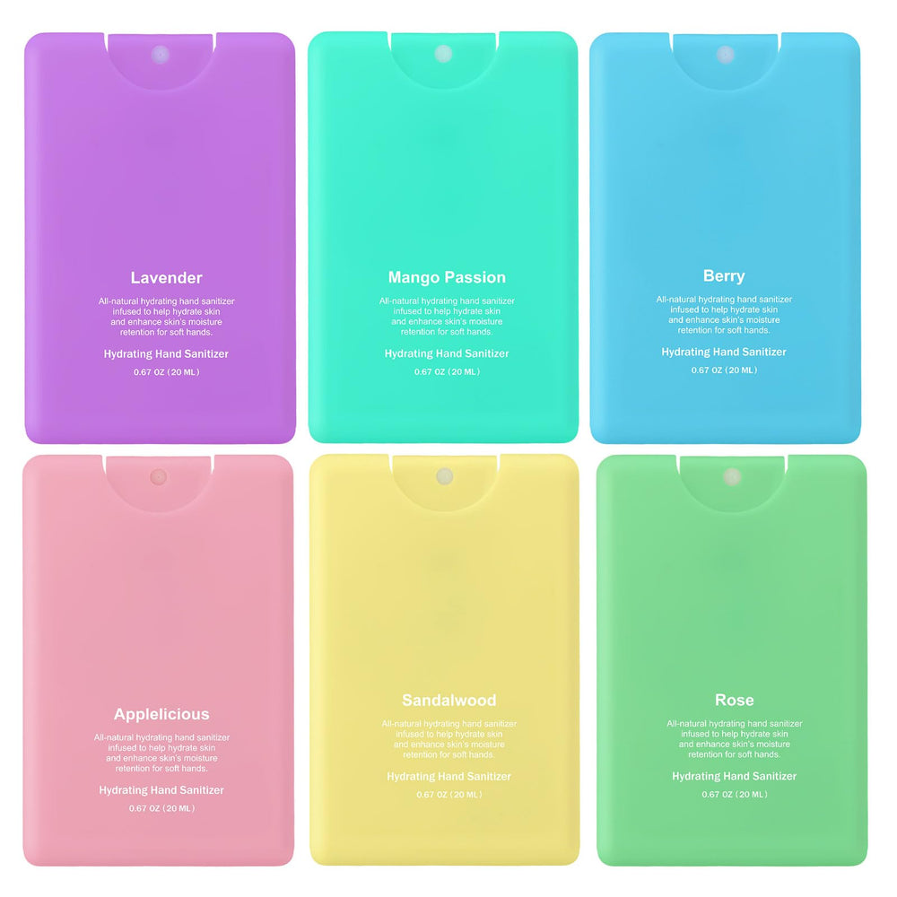 Dansib six-pack hand sanitizer sprays in colorful bottles for on-the-go protection