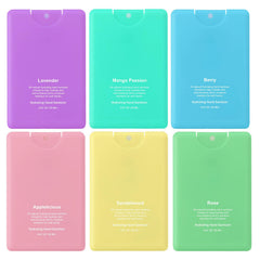 Dansib six-pack hand sanitizer sprays in colorful bottles for on-the-go protection