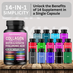 Darkingwings biotin and keratin capsules emphasize hair and nails.