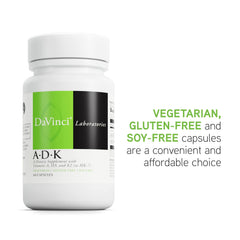 DaVinci ADK bottle interior view, illustrating Vitamin K2 activation for circulatory support