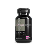 DAVINCI Labs GI Benefits powder tub view highlighting digestive health support.