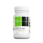 DAVINCI Labs DHEA bottle with micronized 25 mg for potential immune support.