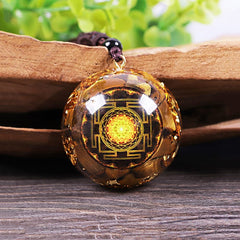 Day Day Up sri yantra necklace design; sacred geometry for balance