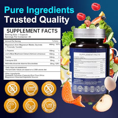 DBYWAPS Magnesium Energy Complex bottle label highlighting vegan formula.