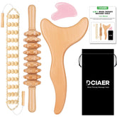 DCIAER 4-in-1 wood therapy kit for full-body massage and drainage support
