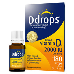 ddrops Adults 2000IU bottle pour: easy dosing for daily vitamin D support