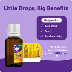 Ddrops Kids Booster dropper tips, precise one-drop dosing for families.