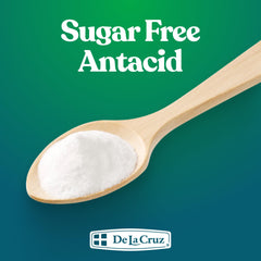 De La Cruz Pure sodium bicarbonate glass-dissolve shows powder mixing smoothly in water.