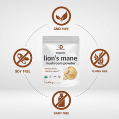 Deal Supplement Lions Mane powder scoop reveals convenient 1,500mg servings