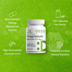 Deal Supplement bottle with spoon illustrating the 3-capsule serving size.