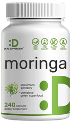 DEAL SUPPLEMENT Moringa Capsules outer bottle highlights high potency moringa extract.