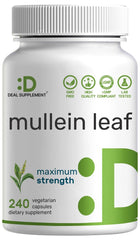 DEAL SUPPLEMENT Mullein Leaf bottle front view for daily self-care routine