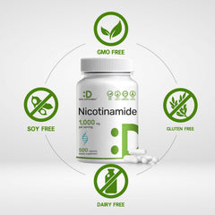 DEAL SUPPLEMENT Nicotinamide 1000mg bottle pour for convenient daily use.