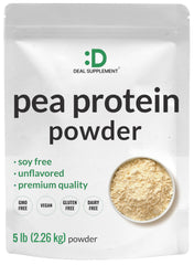 Deal Supplement pea protein powder 5lb container for plant-based shakes.