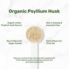 DEAL SUPPLEMENT psyllium husk powder dissolving in water to form a gel
