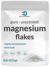 DEAL SUPPLEMENT Pure Magnesium Flakes pouch ready for a relaxing soak.