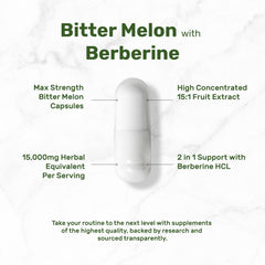 15:1 wild bitter melon extract highlighted on packaging for potency.