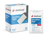 Dealmed ABD Combine Pad absorbente para heridas drenaje, tamaño 5x9 pulgadas
