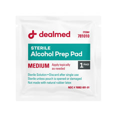 Dealmed alcohol prep pads individually wrapped for clean on the go use