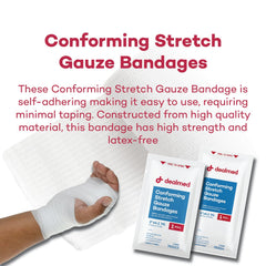 Dealmed gasa 2 pulgadas suave y transpirable para uso diario.