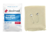 Dealmed triangular bandage setup shown for comfortable, adjustable first aid use