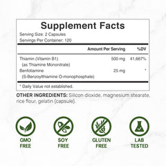 Deal Supplement B1 capsules closeup for daily use